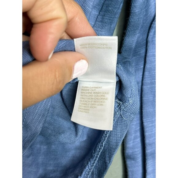 Zella Girls Medium LS Crewneck Garment Dye Studio Blue Insignia Tie Dye T-Shirt - Picture 10 of 10